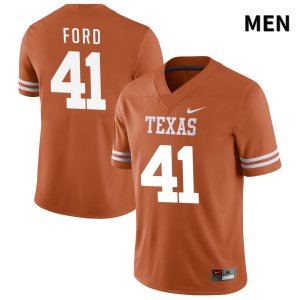 Texas Longhorns Men's #41 Jaylan Ford Authentic Orange NIL 2022 College Football Jersey IDV32P0F